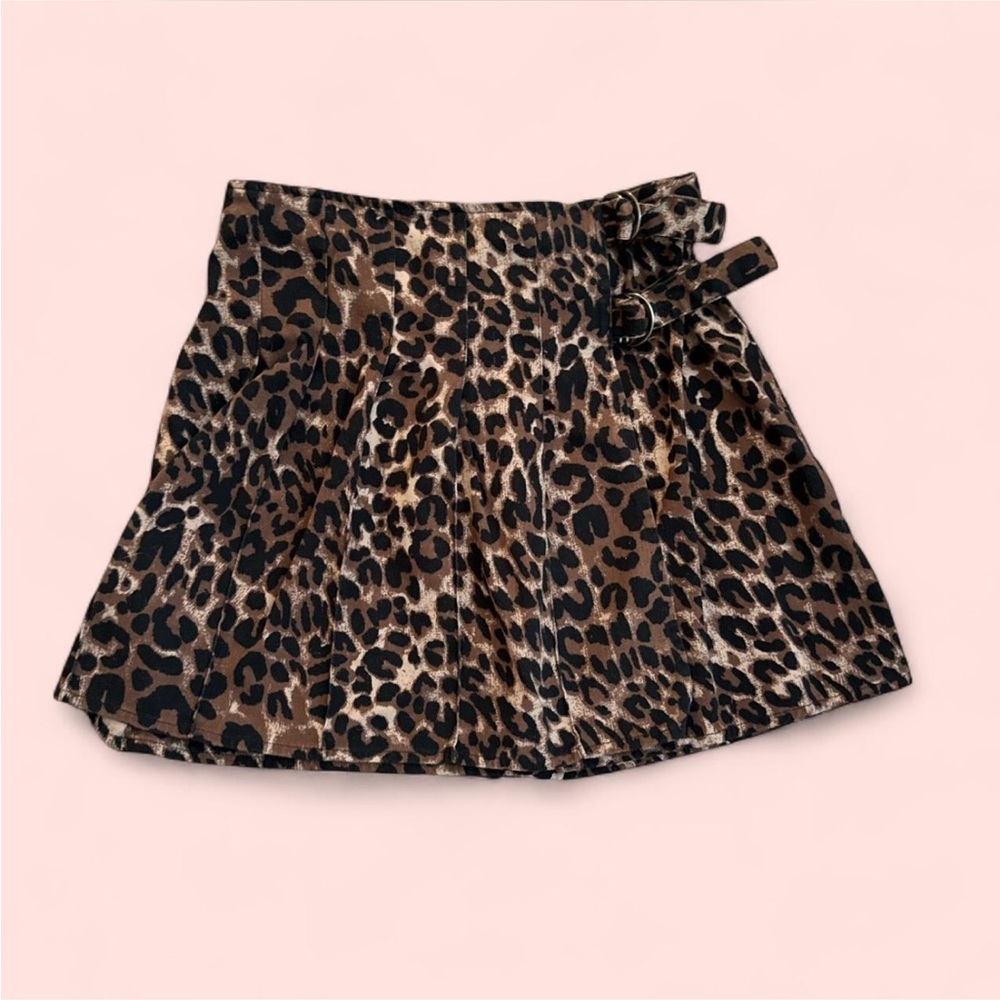 Leopard Print Mini Skirt
